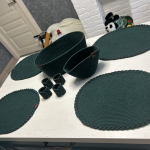 Фото из отзыва к Шнур вязаный 5 мм изумрудный с сердечником