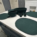 Фото из отзыва к Шнур вязаный 5 мм изумрудный с сердечником