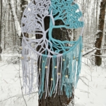 Фото из отзыва к Шнур плетёный 3 мм бирюзовый светлый с цветным сердечником