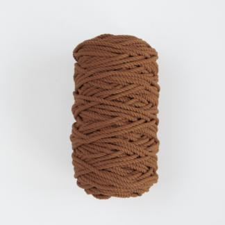 Трёхпрядная верёвка 5 мм корица