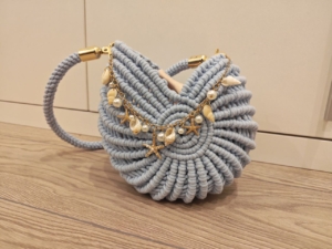 Фото из отзыва к Шнур плетёный 3 мм голубой с цветным сердечником