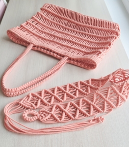 Фото из отзыва к Шнур плетёный 3 мм коралловый с цветным сердечником