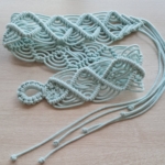 Фото из отзыва к Шнур плетёный 3 мм бирюзовый светлый с цветным сердечником