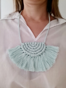 Фото из отзыва к Шнур плетёный 3 мм бирюзовый светлый с цветным сердечником