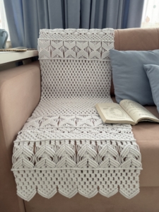 Фото из отзыва к Шнур плетёный 3 мм белый с цветным сердечником