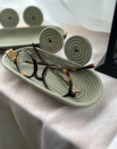 Фото из отзыва к Шнур плетёный 5 мм хаки светлый с сердечником