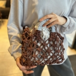 Фото из отзыва к Шнур плетёный 5 мм шоколадно-красный с сердечником