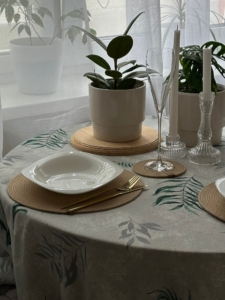 Фото из отзыва к Шнур плетёный 5 мм джутовый цвет с сердечником