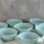 Фото из отзыва к Шнур плетёный 5 мм мятный с сердечником