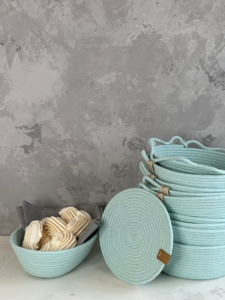 Фото из отзыва к Шнур плетёный 5 мм мятный с сердечником