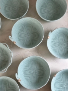 Фото из отзыва к Шнур плетёный 5 мм мятный с сердечником