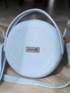 Фото из отзыва к Шнур вязаный 5 мм голубой с сердечником