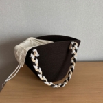 Фото из отзыва к Шнур вязаный 5 мм коричневый тёмный с сердечником