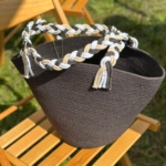 Фото из отзыва к Шнур вязаный 5 мм коричневый тёмный с сердечником