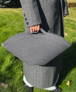 Фото из отзыва к Шнур вязаный 5 мм графитовый с сердечником