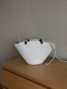 Фото из отзыва к Шнур вязаный 5 мм серый пепельный с сердечником