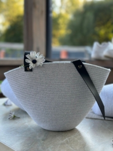 Фото из отзыва к Шнур вязаный 5 мм серый пепельный с сердечником