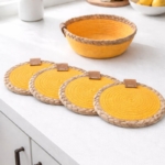 Фото из отзыва к Шнур вязаный 5 мм горчичный светлый с сердечником