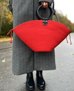 Фото из отзыва к Шнур вязаный 5 мм терракотовый с сердечником