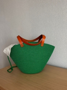 Фото из отзыва к Шнур вязаный 5 мм зелёный лесной с сердечником