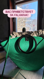 Фото из отзыва к Шнур вязаный 5 мм зелёный лесной с сердечником