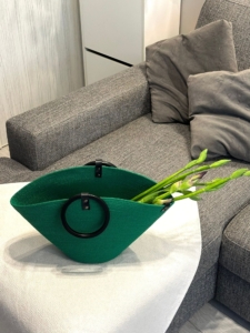 Фото из отзыва к Шнур вязаный 5 мм зелёный лесной с сердечником