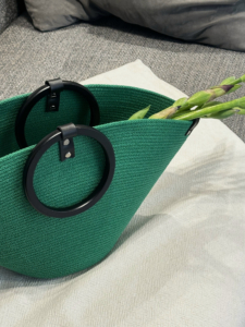 Фото из отзыва к Шнур вязаный 5 мм зелёный лесной с сердечником