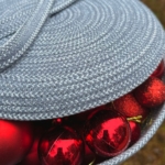 Фото из отзыва к Шнур вязаный 5 мм меланж голубой-джинс с сердечником