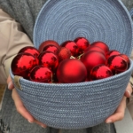 Фото из отзыва к Шнур вязаный 5 мм меланж голубой-джинс с сердечником