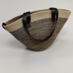 Фото из отзыва к Шнур вязаный 5 мм меланж чёрный-джутовый цвет с сердечником