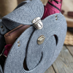 Фото из отзыва к Шнур вязаный 5 мм джинс (люрекс серебро) с сердечником