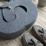 Фото из отзыва к Шнур вязаный 5 мм джинс (люрекс серебро) с сердечником