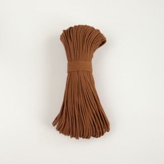 Шнур плетёный 3 мм корица с цветным сердечником