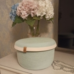 Фото из отзыва к Шнур вязаный 5 мм мятный с сердечником