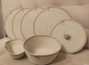 Фото из отзыва к Шнур вязаный 5 мм шалфей с сердечником