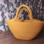 Фото из отзыва к Шнур вязаный жёсткий 8 мм горчичный светлый с сердечником