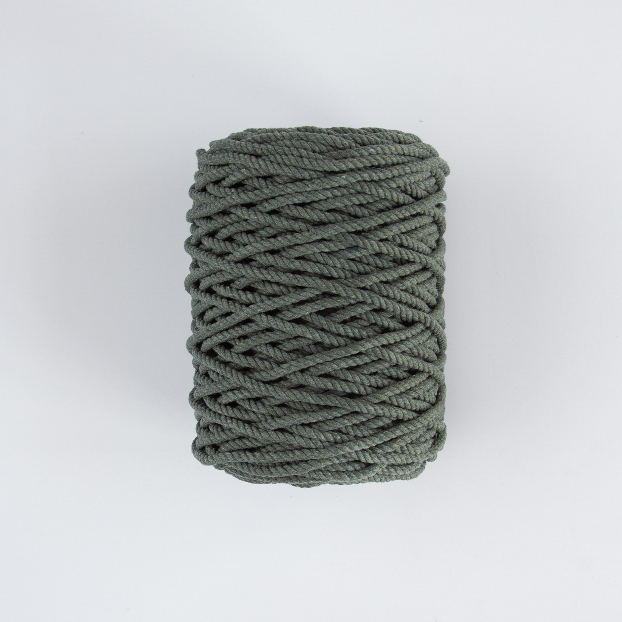 Трёхпрядная веревка 5 мм хаки тёмный