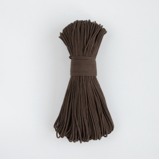 Шнур плетёный 3 мм шоколадный с цветным сердечником