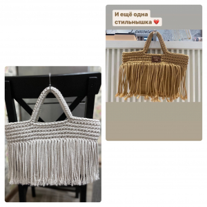 Фото из отзыва к Шнур вязаный 5 мм, 100 м, лён