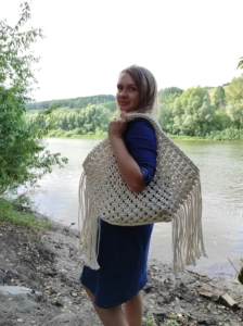 Фото из отзыва к Шнур плетёный 5 мм неокрашенный с сердечником