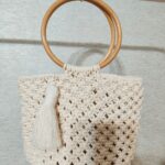 Фото из отзыва к Готовый набор Сумочка с кисточкой макраме, 40х30 см