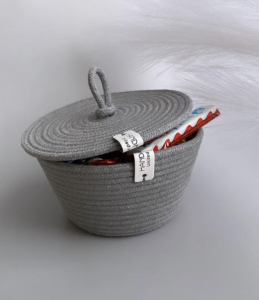 Фото из отзыва к Бирки для корзин и сумок