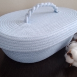 Фото из отзыва к Шнур плетёный 5 мм голубой с сердечником