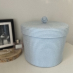 Фото из отзыва к Шнур плетёный 5 мм голубой с сердечником