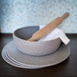 Фото из отзыва к Шнур плетёный 5 мм какао с сердечником