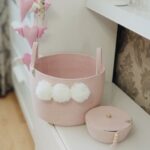 Фото из отзыва к Шнур плетёный 5 мм пудровый с сердечником