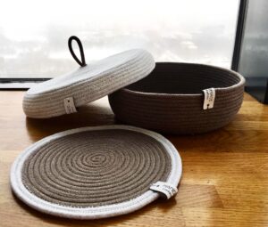 Фото из отзыва к Шнур плетёный 5 мм какао с сердечником