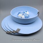 Фото из отзыва к Шнур плетёный 5 мм голубой с сердечником