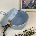 Фото из отзыва к Шнур плетёный 5 мм голубой с сердечником