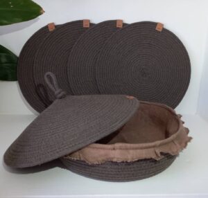 Фото из отзыва к Шнур плетёный 5 мм какао с сердечником